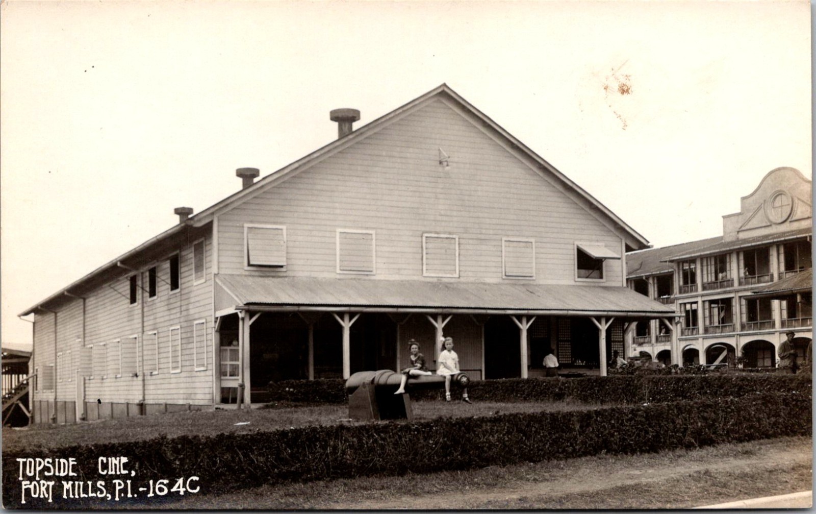 RPPC Topside Cine Cinema Movies Theatre, Fort Mills PH c1910s Postcard E84