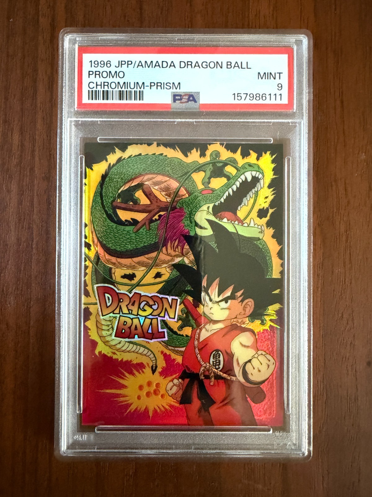 PSA 9 Dragon Ball Promo Chromium-Prism Goku Shenron Mint 1996 JPP/AMADA PSA 9 Dragon Ball Promo Chromium-Prism Goku Shenron Mint 1996 JPP/AMADA