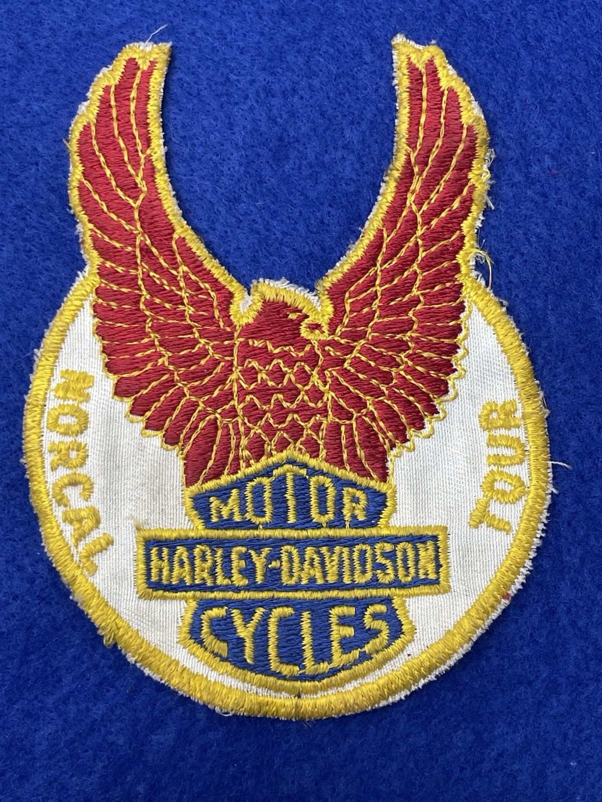 VINTAGE MOTORCYCLE PATCH 1970s HARLEY DAVIDSON NORCAL TOUR NORTHERN CALIFORNIA VINTAGE MOTORCYCLE PATCH 1970s HARLEY DAVIDSON NORCAL TOUR NORTHERN CALIFORNIA