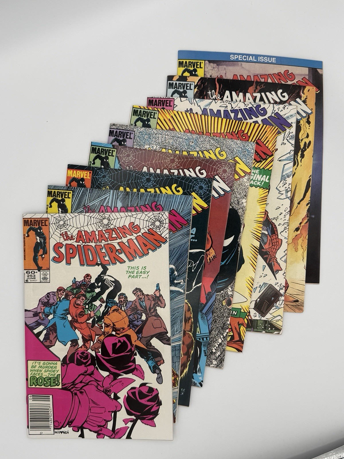 Amazing Spider-Man #253-262 Lot 9 Marvel 1984 DeFalco Black Suit Hobgoblin Rose Amazing Spider-Man #253-262 Lot 9 Marvel 1984 DeFalco Black Suit Hobgoblin Rose