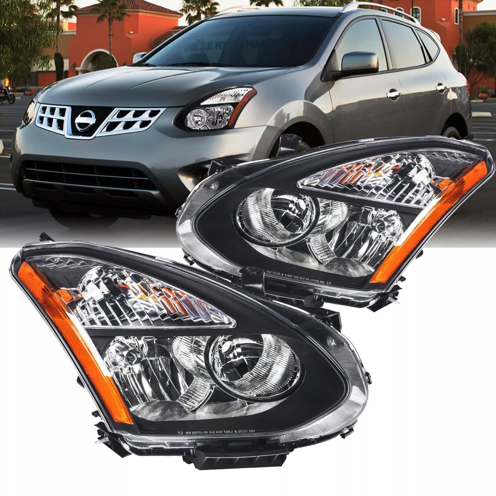 Headlights Assembly OE Style For 2008 2009 2010 2011 2012 2013 Nissan Rogue S...