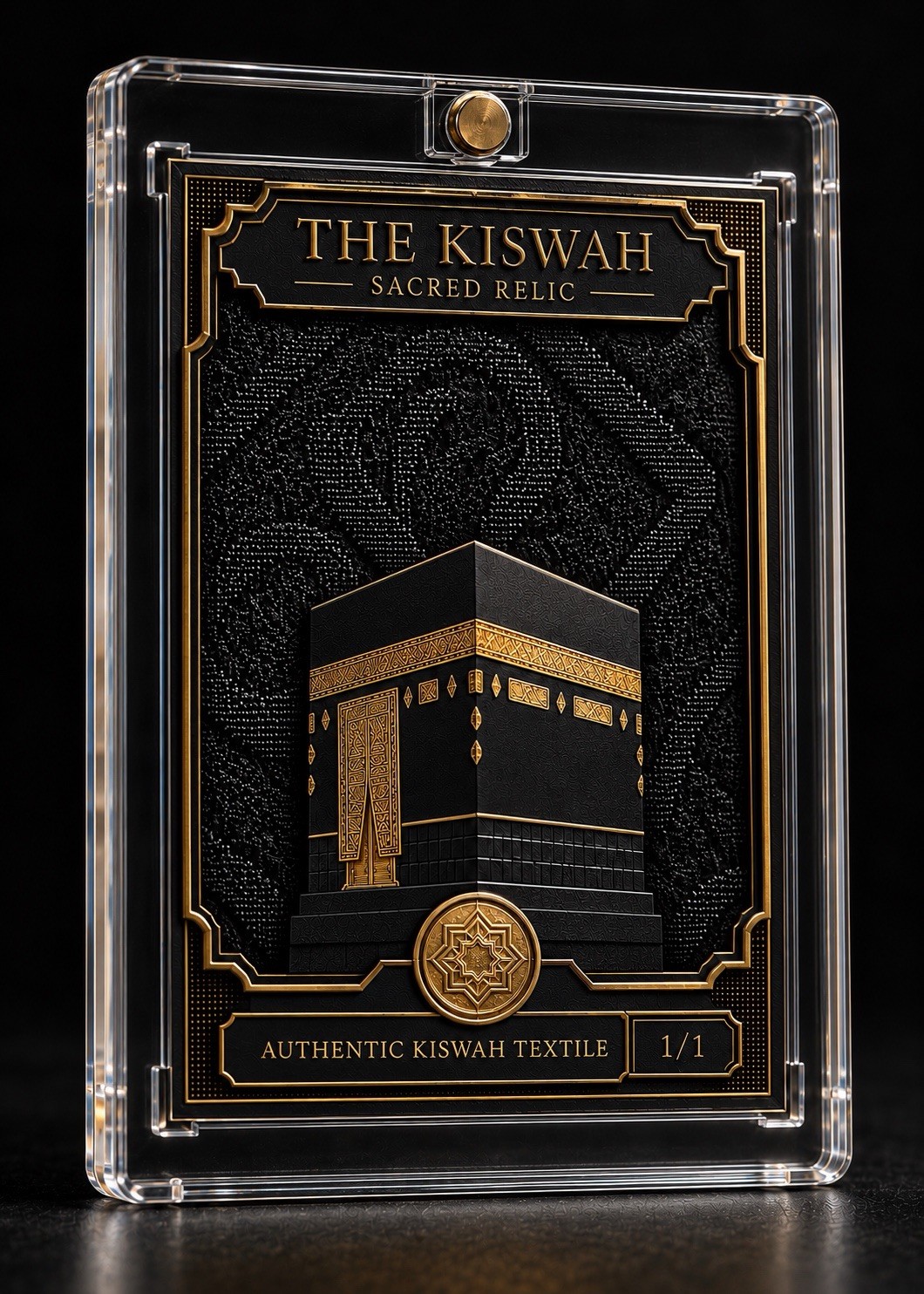 Kiswah Relic Card – Authentic Kaaba Textile & Genuine Gold 1/1 - Read Carefully