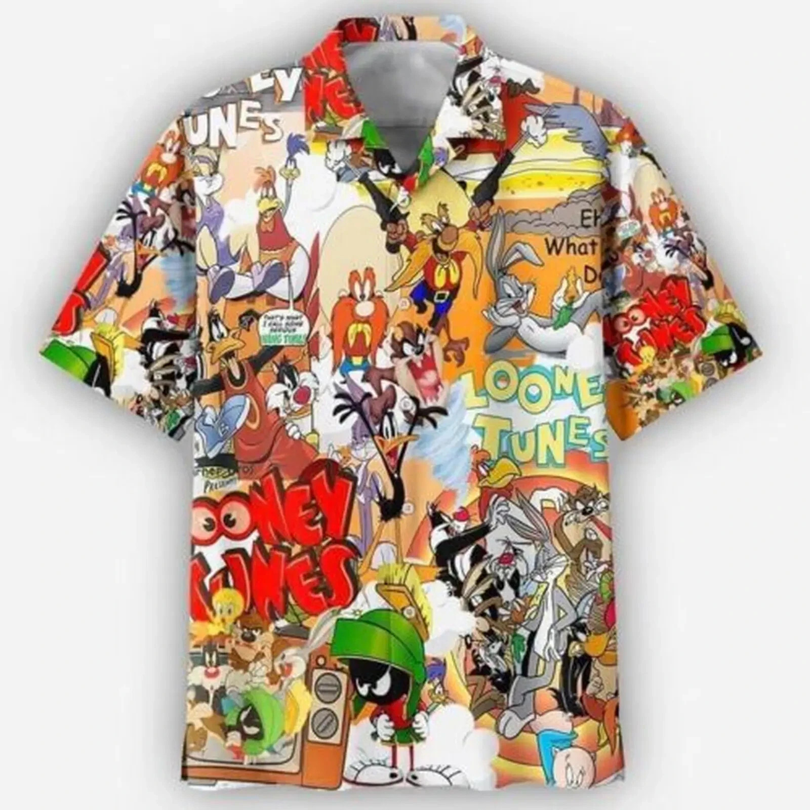 Looney Tunes Cartoon Characters Aloha Summer Hawaiian Shirt full sizes ZXC46