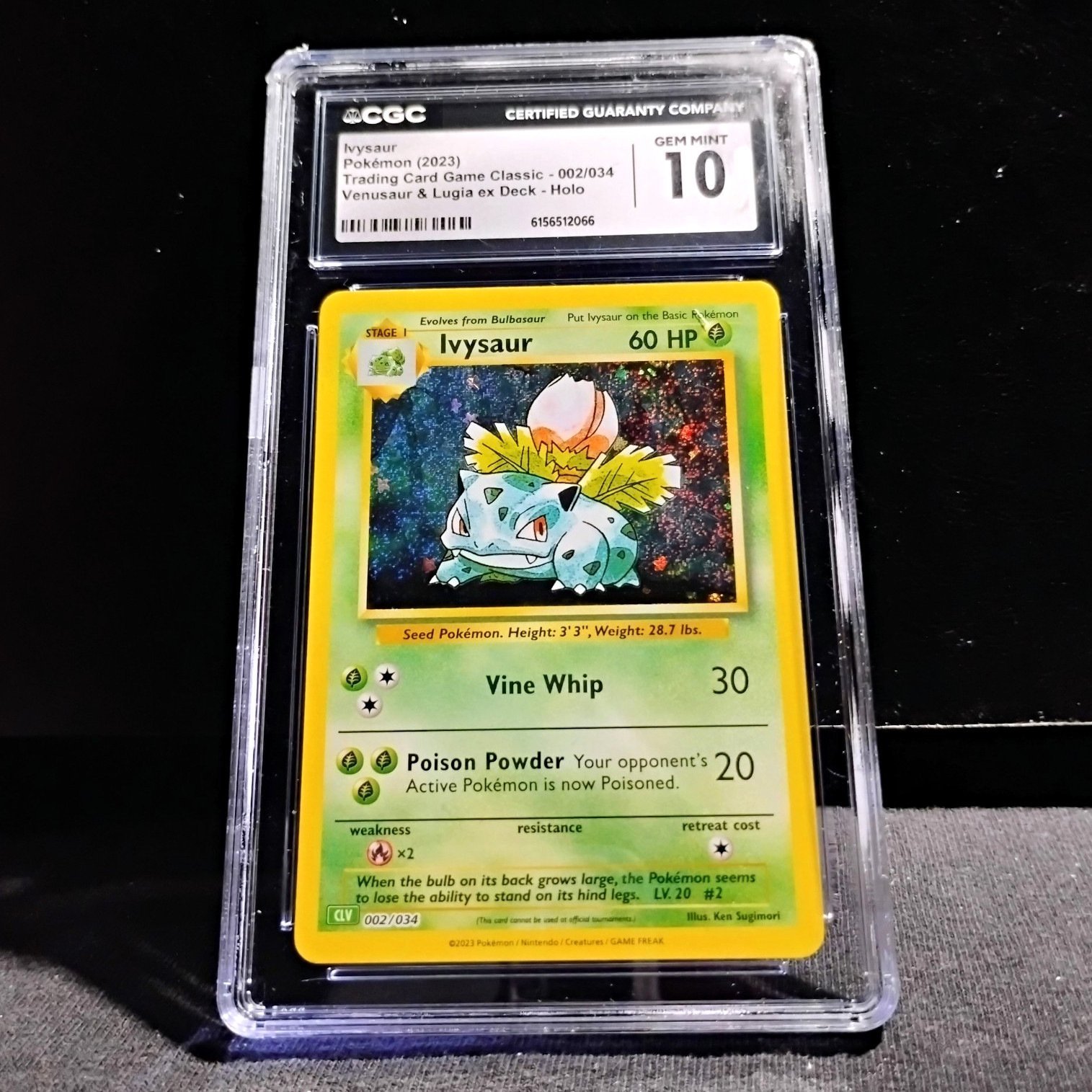 2023 Pokemon Classic Venusaur & Lugia EX Deck Ivysaur Holo CGC 10 2023 Pokemon Classic Venusaur & Lugia EX Deck Ivysaur Holo CGC 10