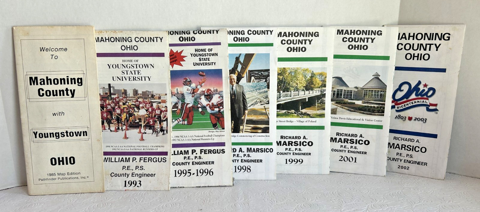 Mahoning County Ohio Map Lot 1985–2002 Vintage Brochures Mixed Colors VGUC Mahoning County Ohio Map Lot 1985–2002 Vintage Brochures Mixed Colors VGUC
