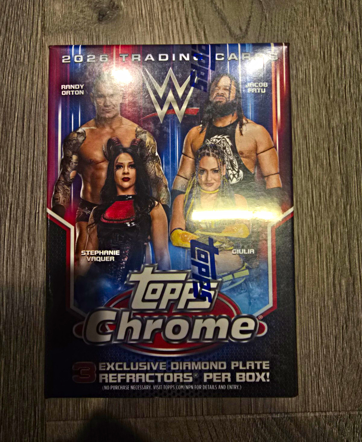 Topps 2026 Topps Chrome WWE Sealed Trading Card Box 28 Cards Refractor Topps 2026 Topps Chrome WWE Sealed Trading Card Box 28 Cards Refractor