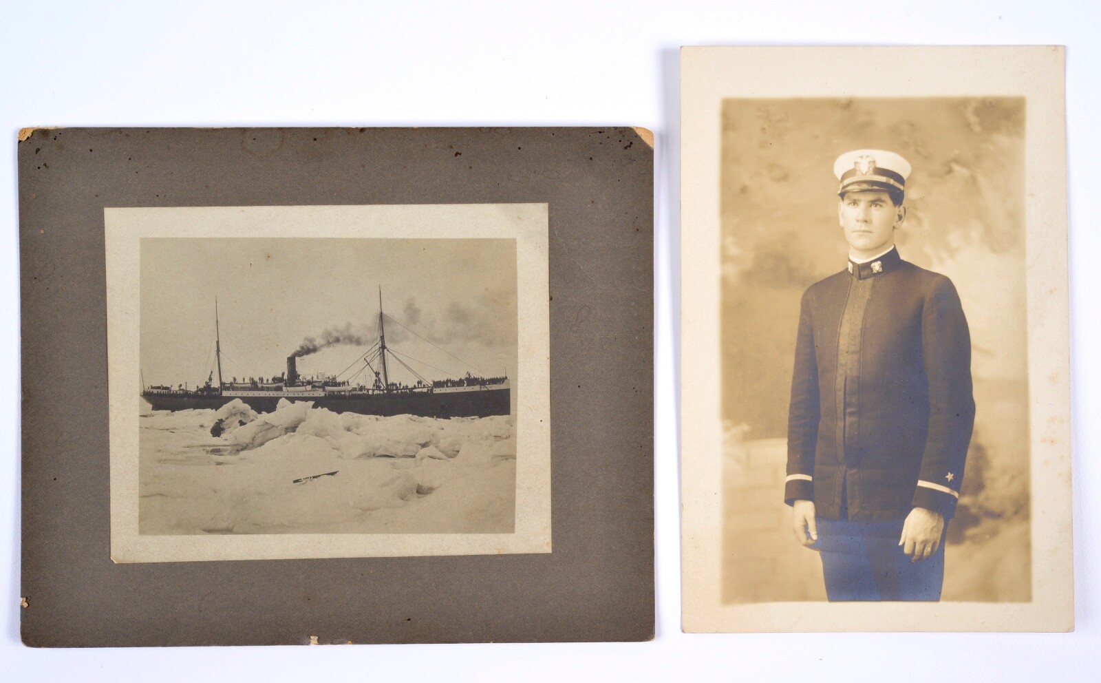 Historical Photograph 1907 S.S. Ohio Steamship Iceberg Collision Cabinet Card