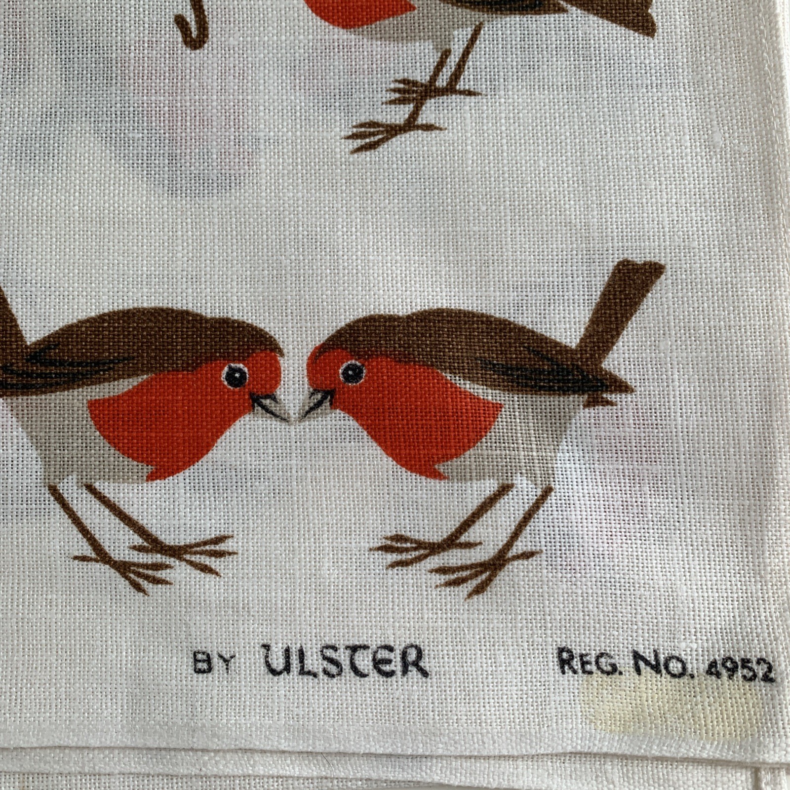 Robins Tea Towel by Ulster Irish Linen NWOT Robin Bird Robins Tea Towel by Ulster Irish Linen NWOT Robin Bird
