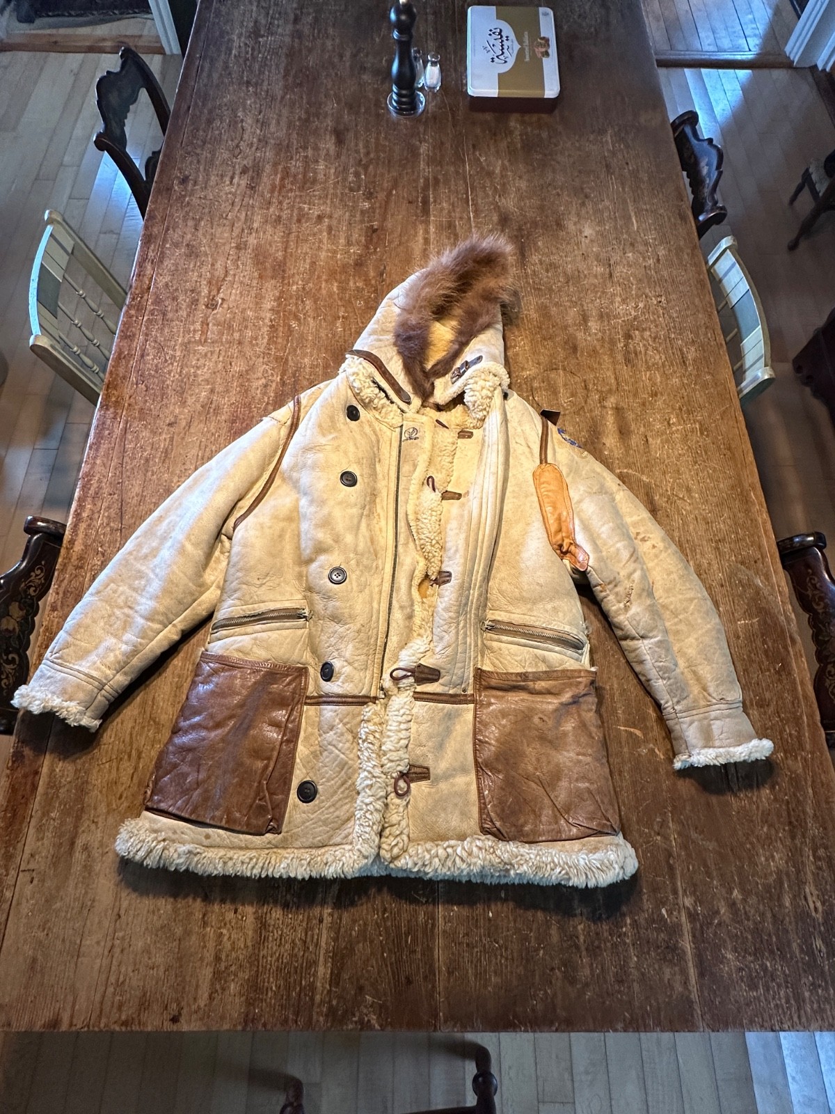 Original WW2 USAAF B-7 Arctic Sheepskin Leather Flight Parka