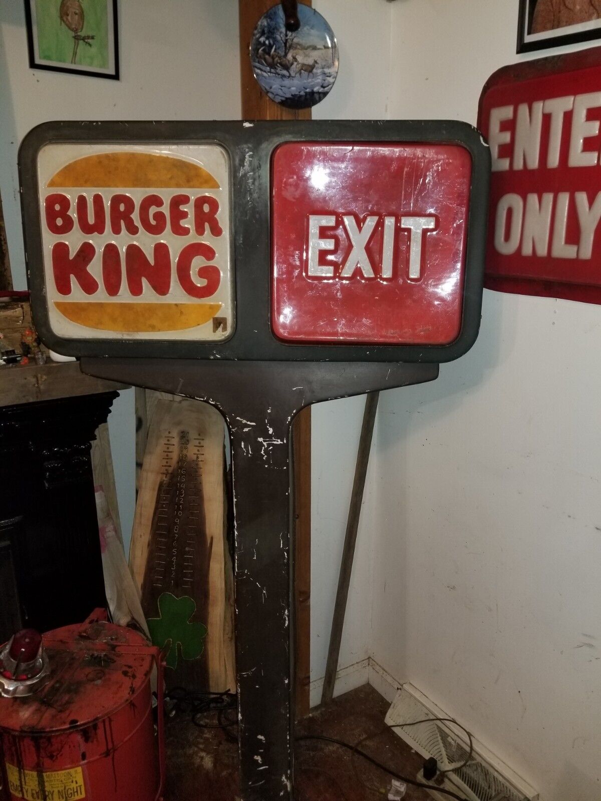 Vintage double sided Burger King Sign form the  70s - 80s rare