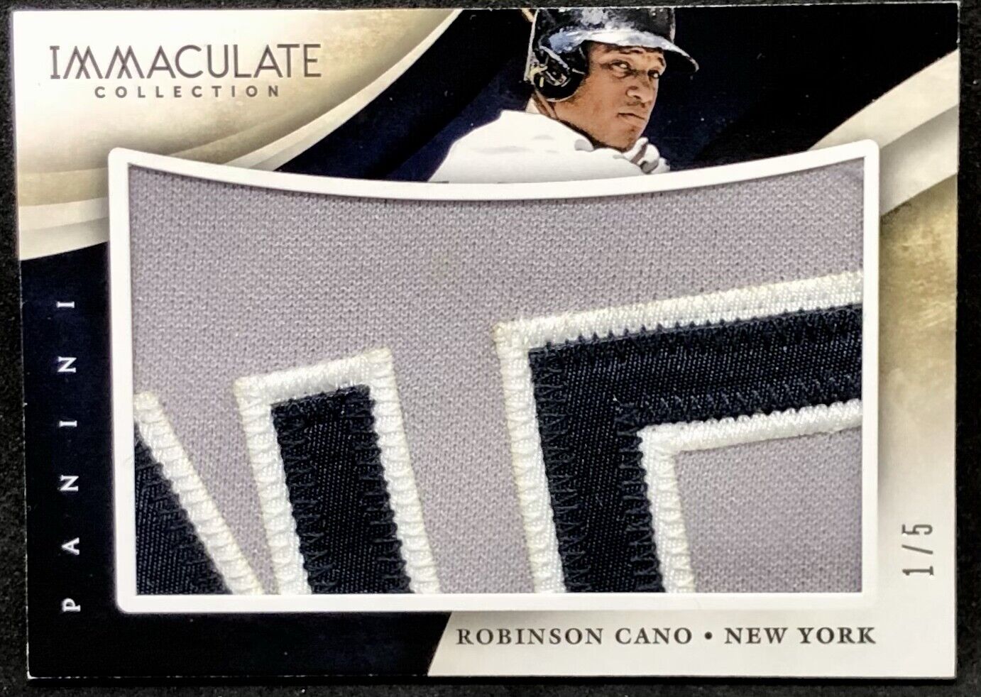 ROBINSON CANO 2014 Panini Immaculate JUMBO NAMEPLATE LETTER PATCH #1/5 YANKEES 