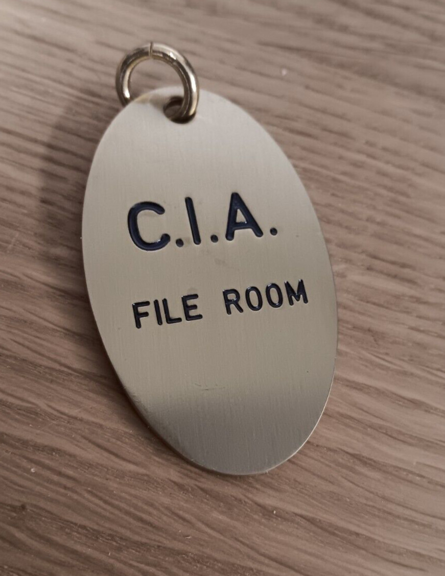 C.I.A. CIA File Room Keychain style like a Lowell Sigmund solid brass spy C.I.A. CIA File Room Keychain style like a Lowell Sigmund solid brass spy