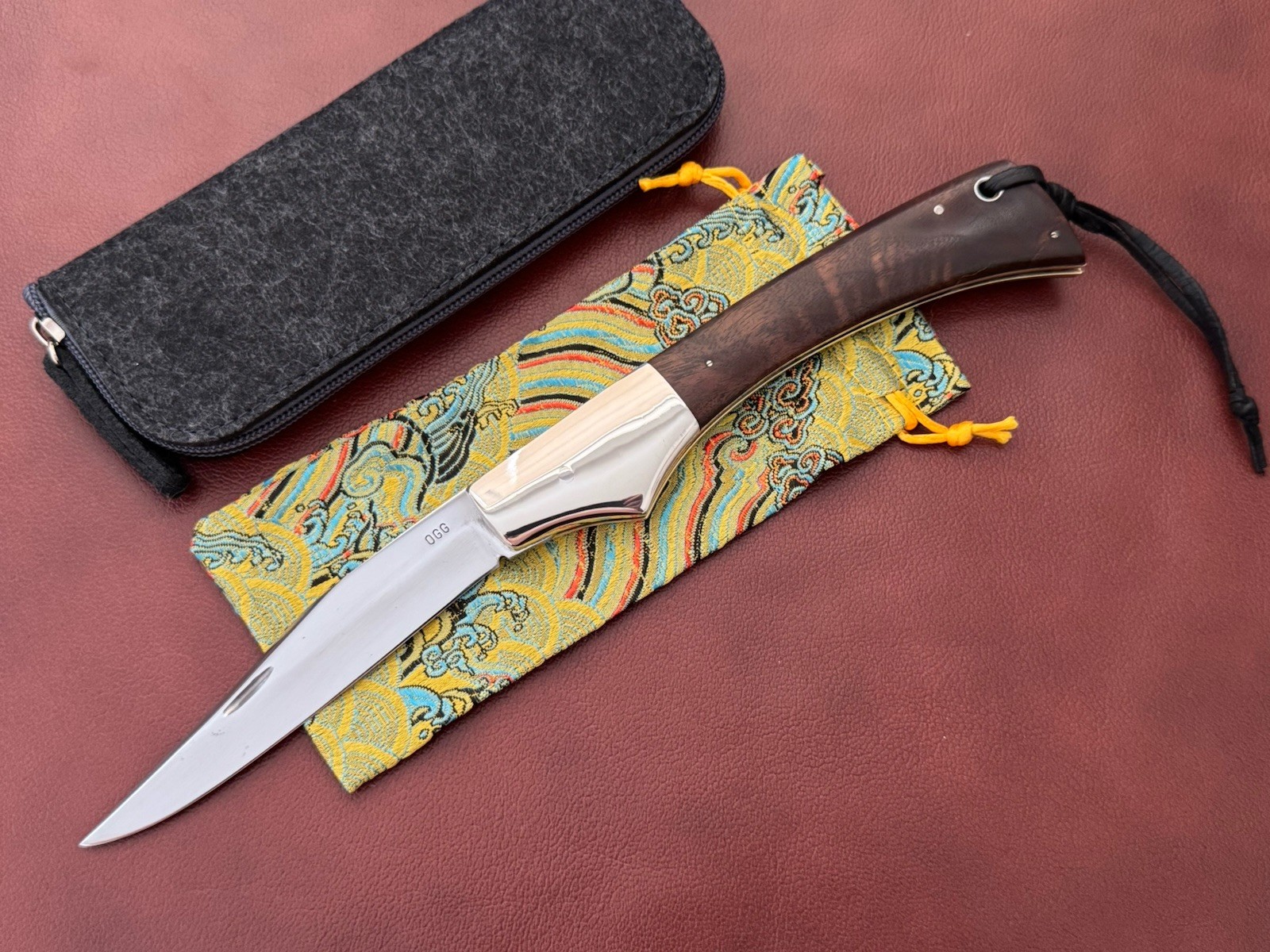 Very Rare Bob Ogg Custom Slipjoint Folding Knife Vintage Large Folder 11.25” OAL Very Rare Bob Ogg Custom Slipjoint Folding Knife Vintage Large Folder 11.25” OAL
