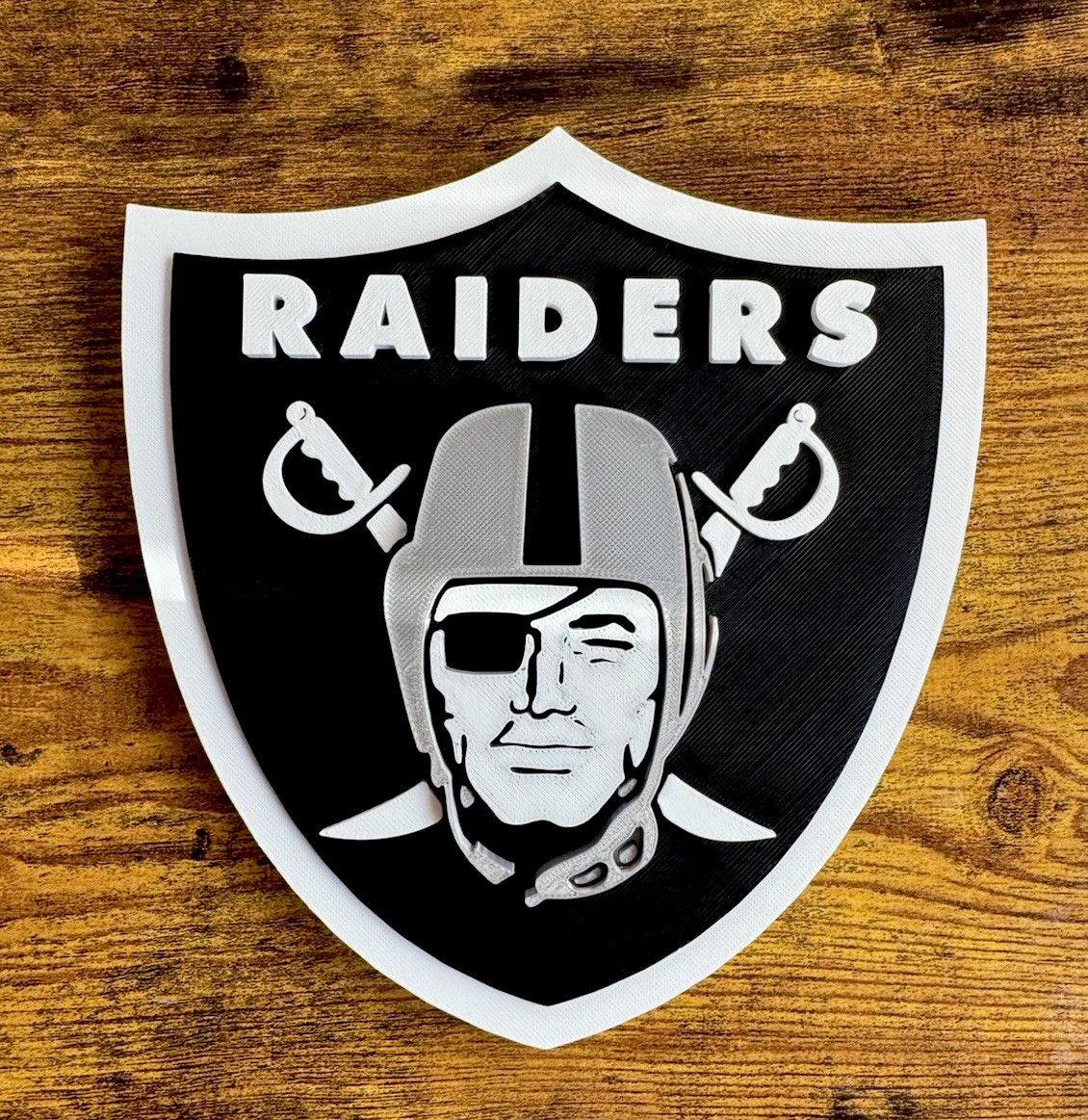 Las Vegas/Oakland Raiders Logo Sign 7inch 3D Printed Made In The US COLLECTIBLE