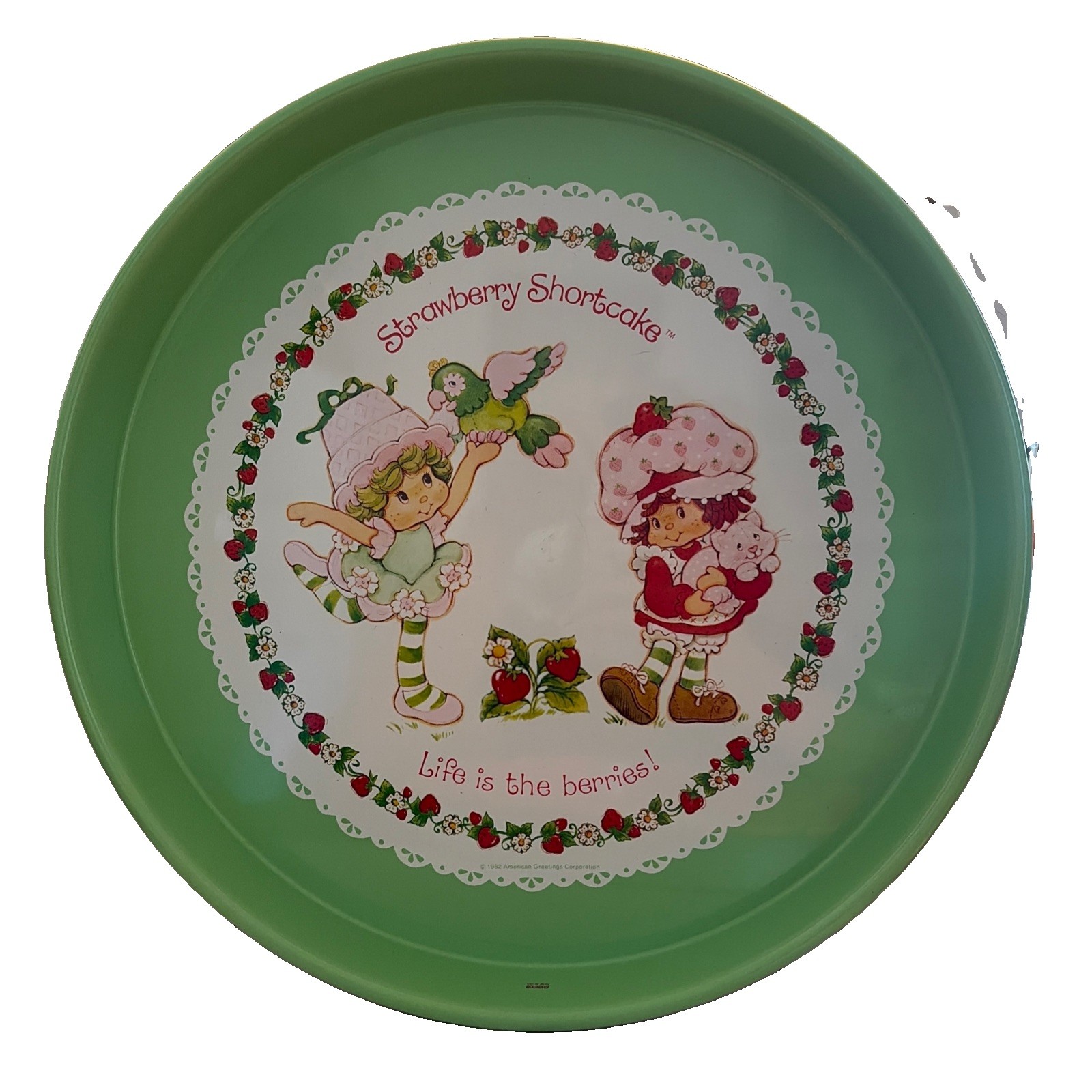 Vintage 80s Strawberry Shortcake Kawaii Metal Serving Tray Decor Large 14” Vintage 80s Strawberry Shortcake Kawaii Metal Serving Tray Decor Large 14”