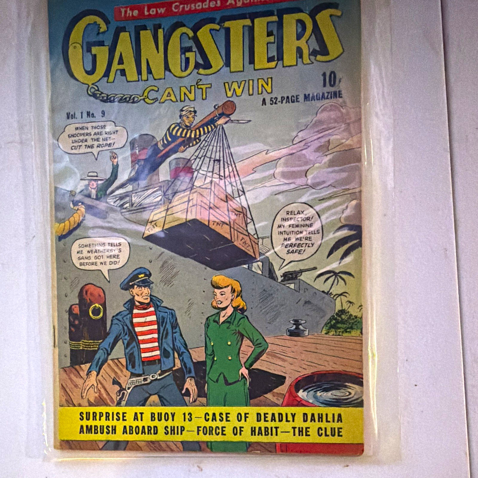 D.S. Publishing Gangsters Can't Win #9 1948 “Surprise at Buoy 13”