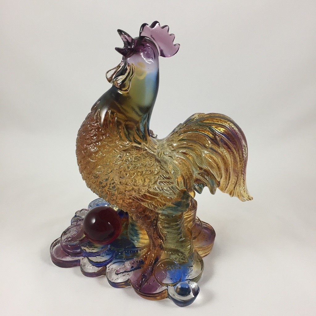 Liuli Crystal Glass Grant Wealth & Fortune Roost– Chinese Zodiac Wealth Fengshui