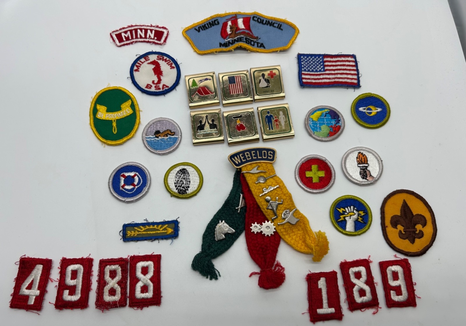 Vintage 70s Lot of BOY SCOUT Pins, Patches & Belt Slide Awards Vintage 70s Lot of BOY SCOUT Pins, Patches & Belt Slide Awards