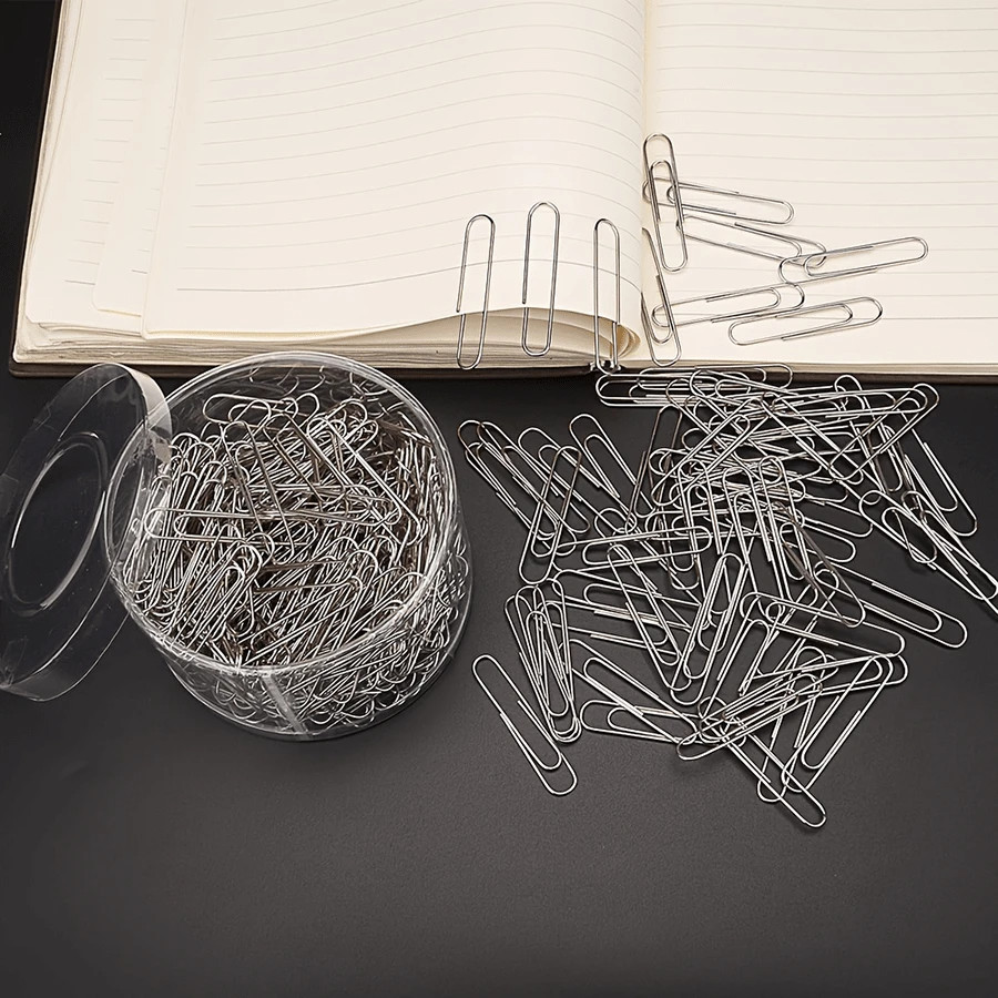 300pcs Paper Clips Stainless Steel Metal Paperclips Bookmark Docs Paperwork Clip 300pcs Paper Clips Stainless Steel Metal Paperclips Bookmark Docs Paperwork Clip