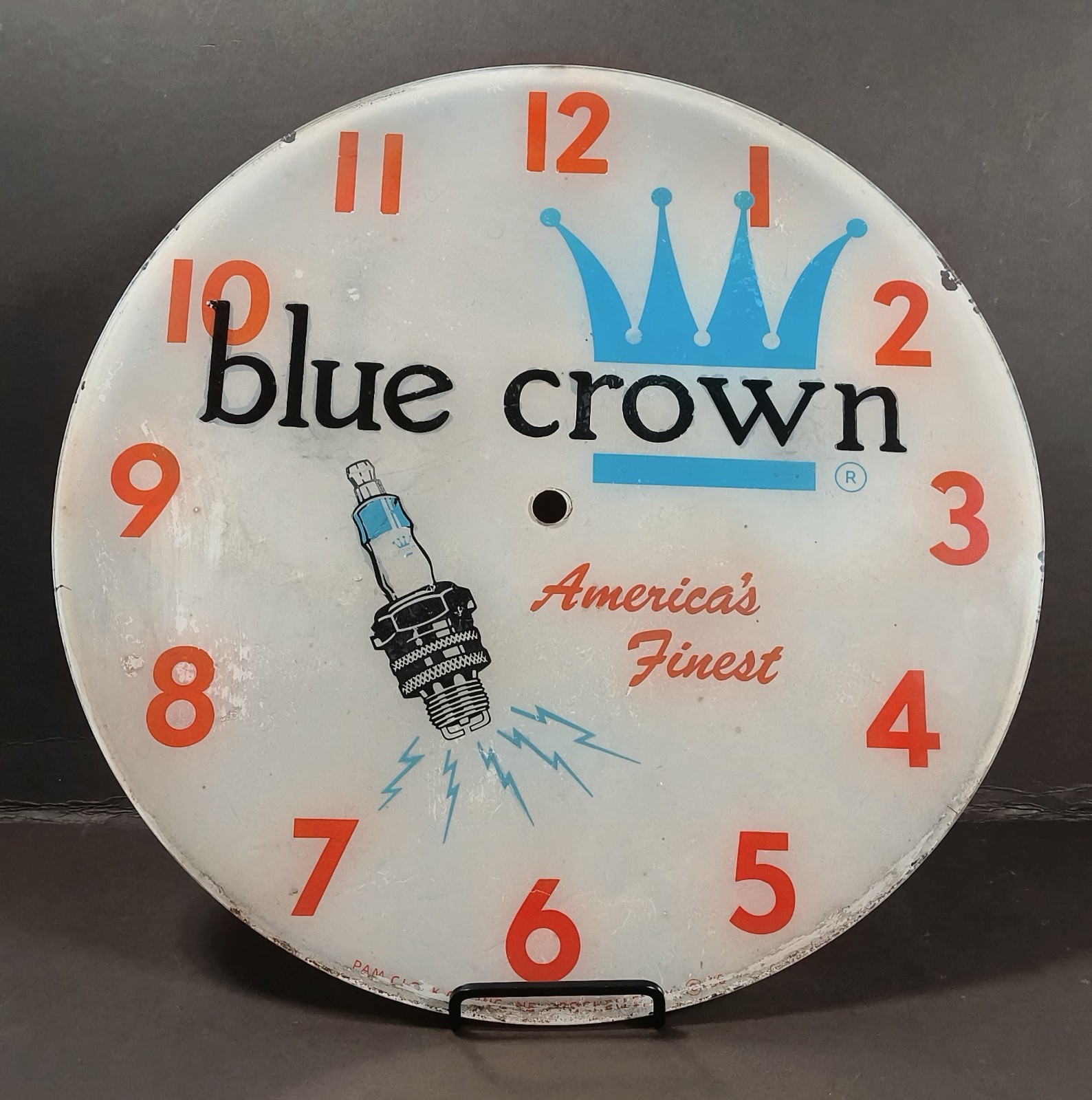 Vintage PAM 14 3/8 Glass Clock Dials RARE \ Vintage PAM 14 3/8 Glass Clock Dials RARE \