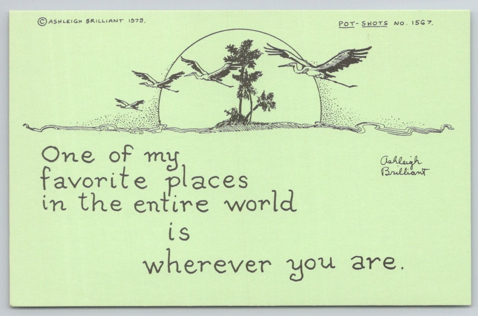 Ashleigh Brilliant Pot-Shots No. 1567 Postcard 1979 - \ Ashleigh Brilliant Pot-Shots No. 1567 Postcard 1979 - \