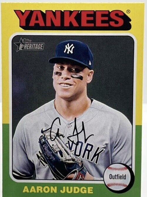 2024 Topps Heritage Baseball #112 Aaron Judge, New York Yankees