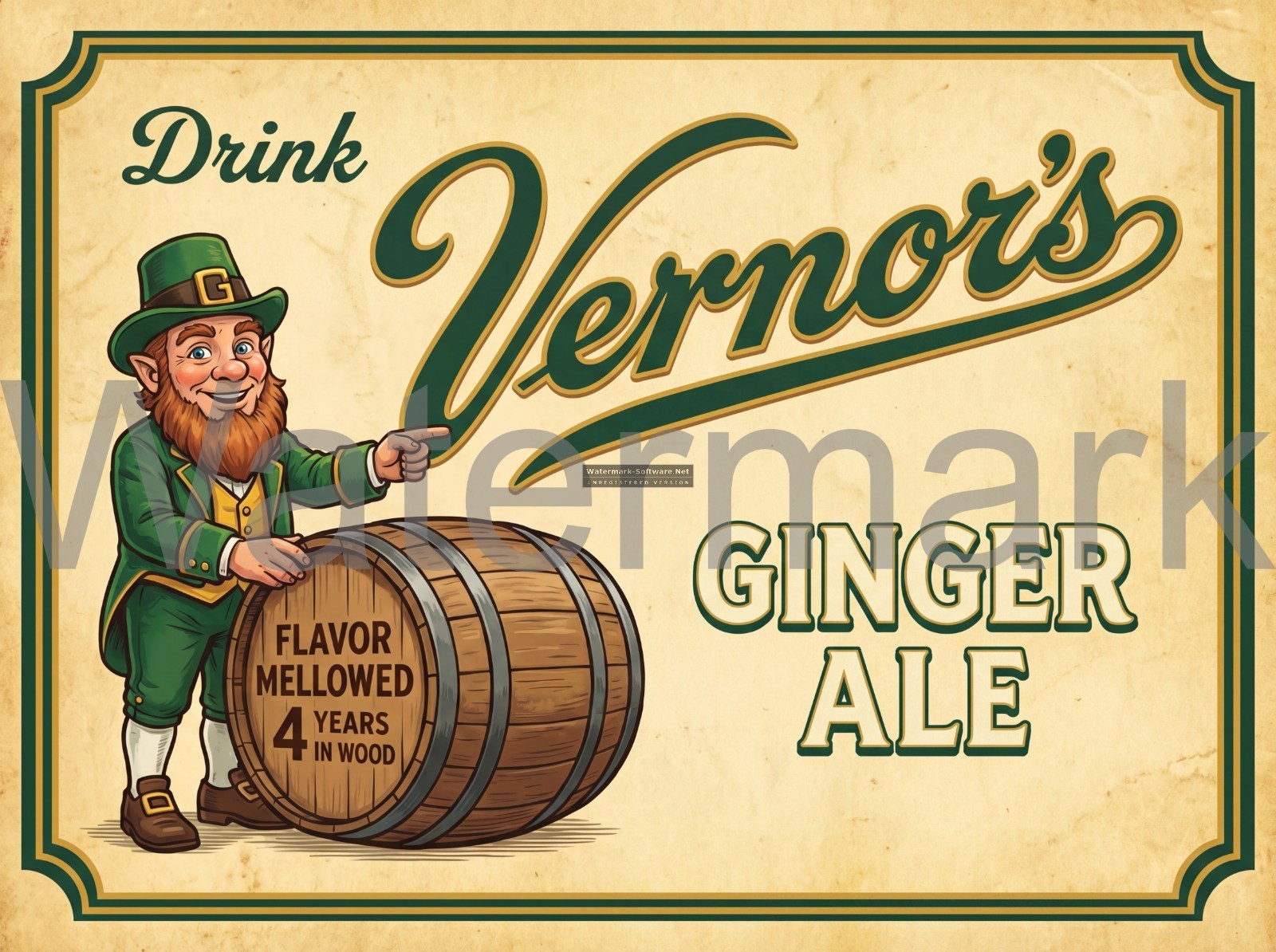 Drink Vernors Ginger Ale z16 Metal Sign 3 Sizes to Choose From Drink Vernors Ginger Ale z16 Metal Sign 3 Sizes to Choose From