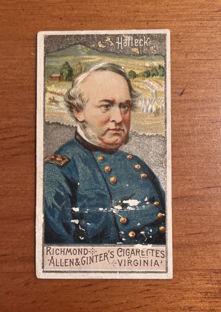 1888 Allen & Ginter Great Generals Tobacco N15 Henry Halleck Civil War General 1888 Allen & Ginter Great Generals Tobacco N15 Henry Halleck Civil War General