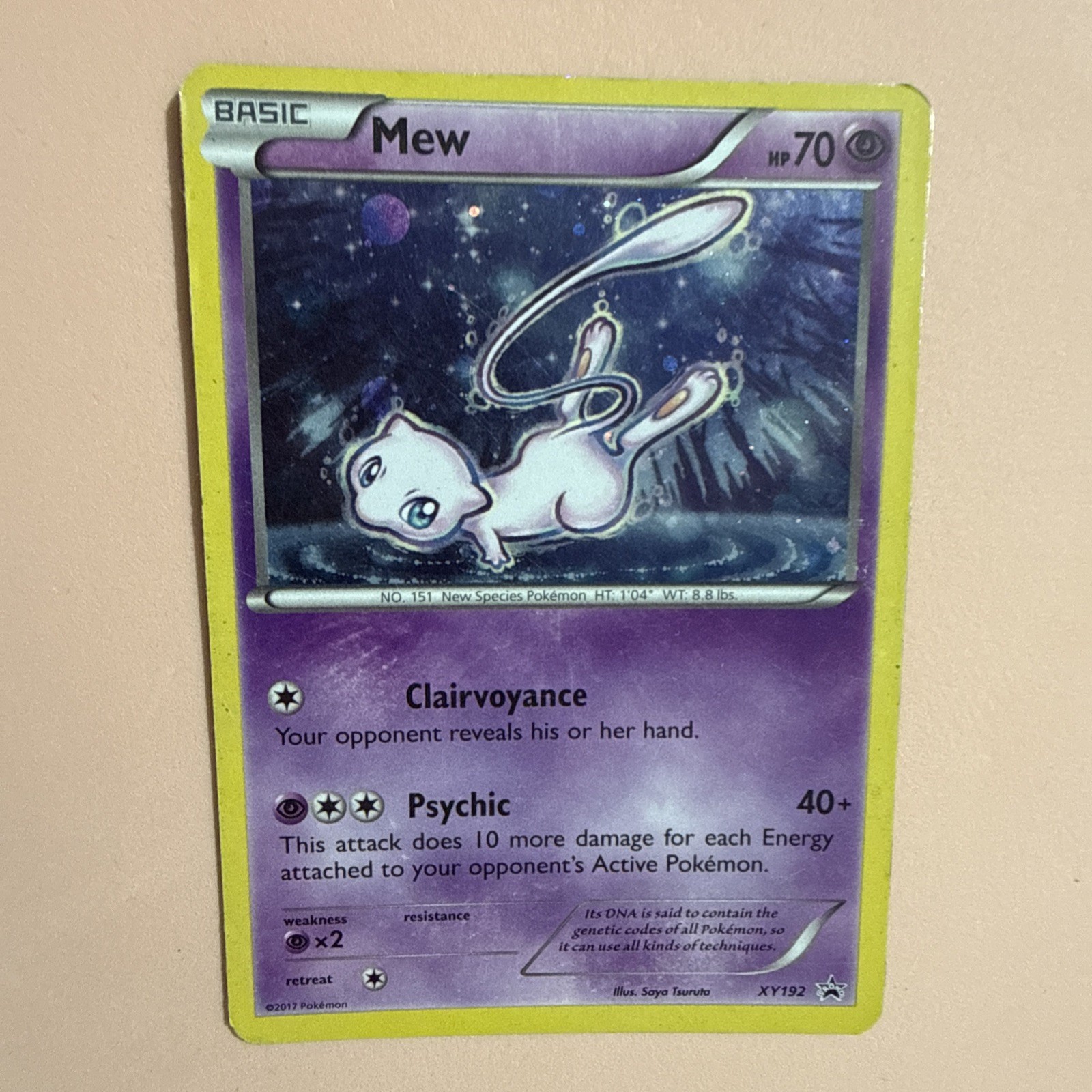 Pokémon Mew XY192 TCG Black Star Promo Holo Card Pokémon Mew XY192 TCG Black Star Promo Holo Card