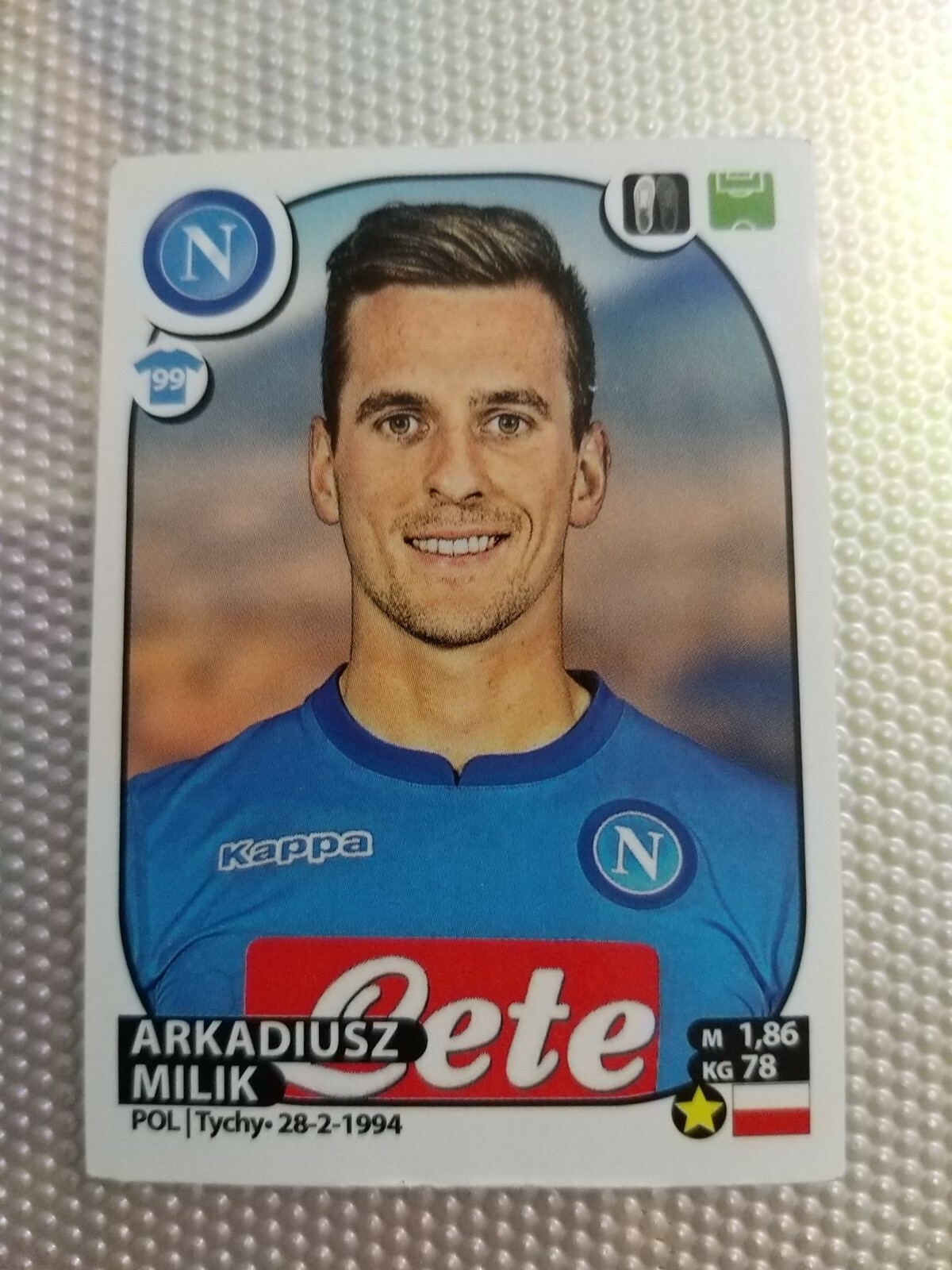 Serie A 2017-2018 Arkadiusz Milik Figure Number 389 Napoli Team Serie A 2017-2018 Arkadiusz Milik Figure Number 389 Napoli Team