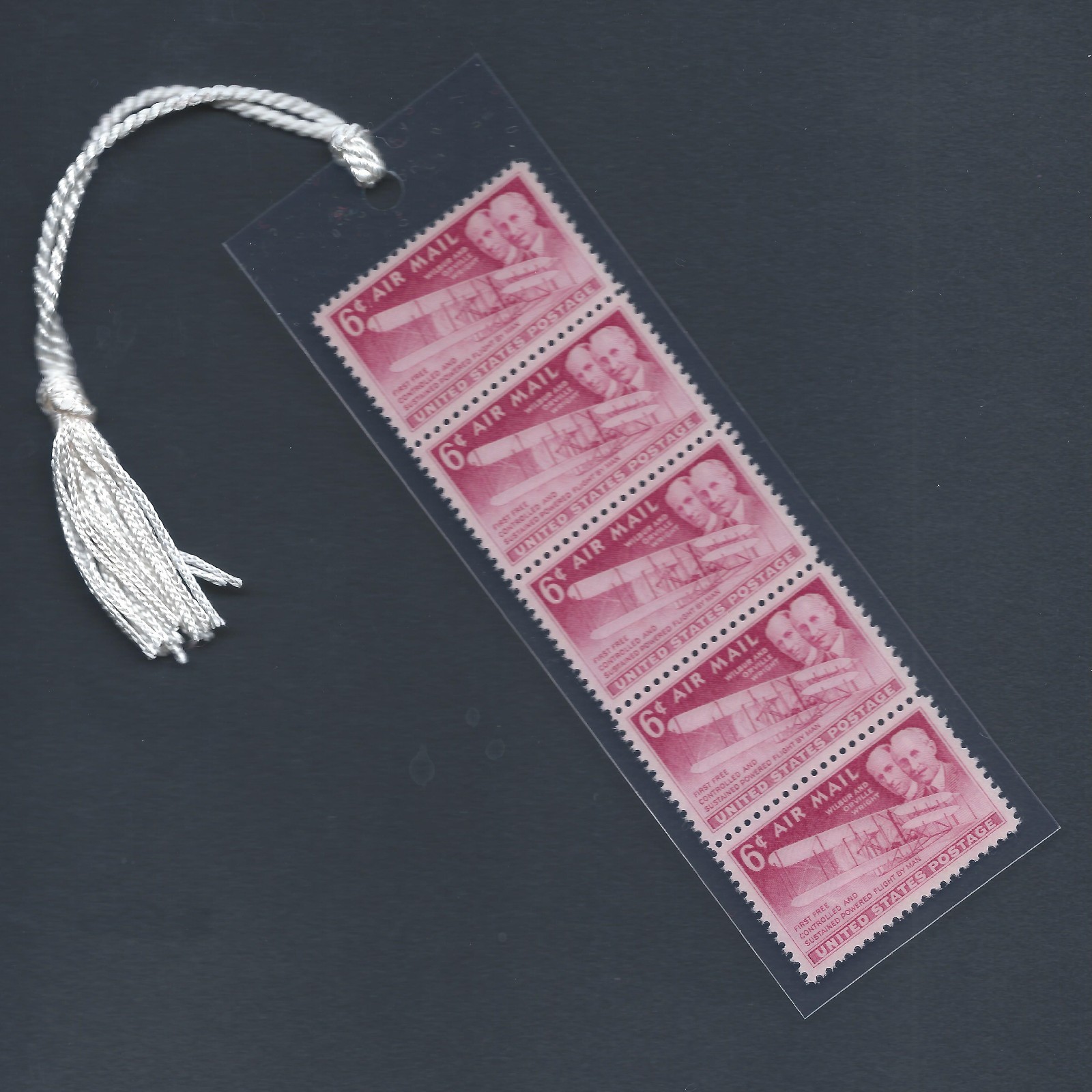 The Wright Brothers - Vintage Set of 5 Stamps Collectible Bookmark Unique The Wright Brothers - Vintage Set of 5 Stamps Collectible Bookmark Unique