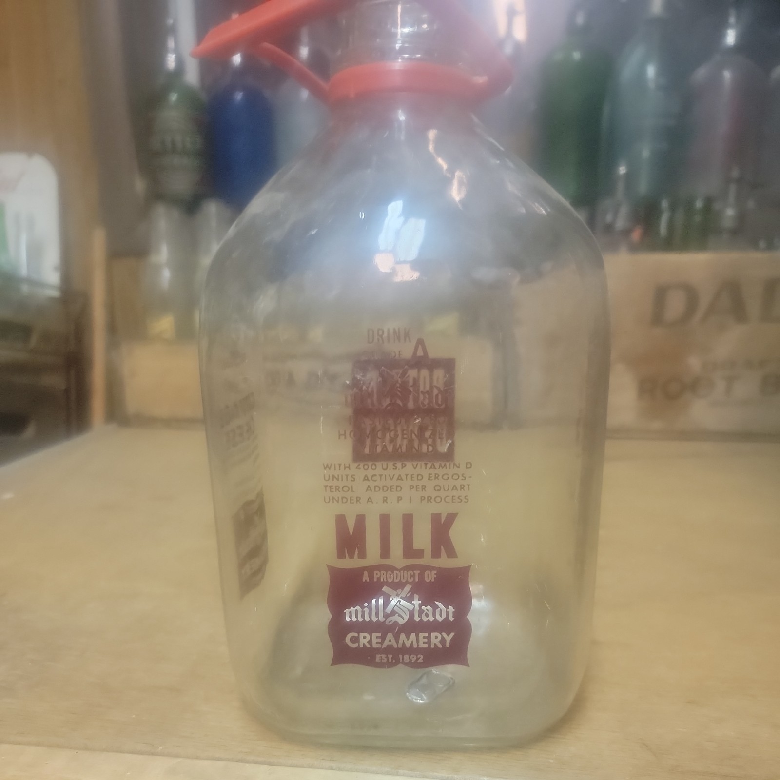 Rare Vintage Millstadt Creamery 1 Gallon milk bottle est 1892 Millstadt Il Rare Vintage Millstadt Creamery 1 Gallon milk bottle est 1892 Millstadt Il