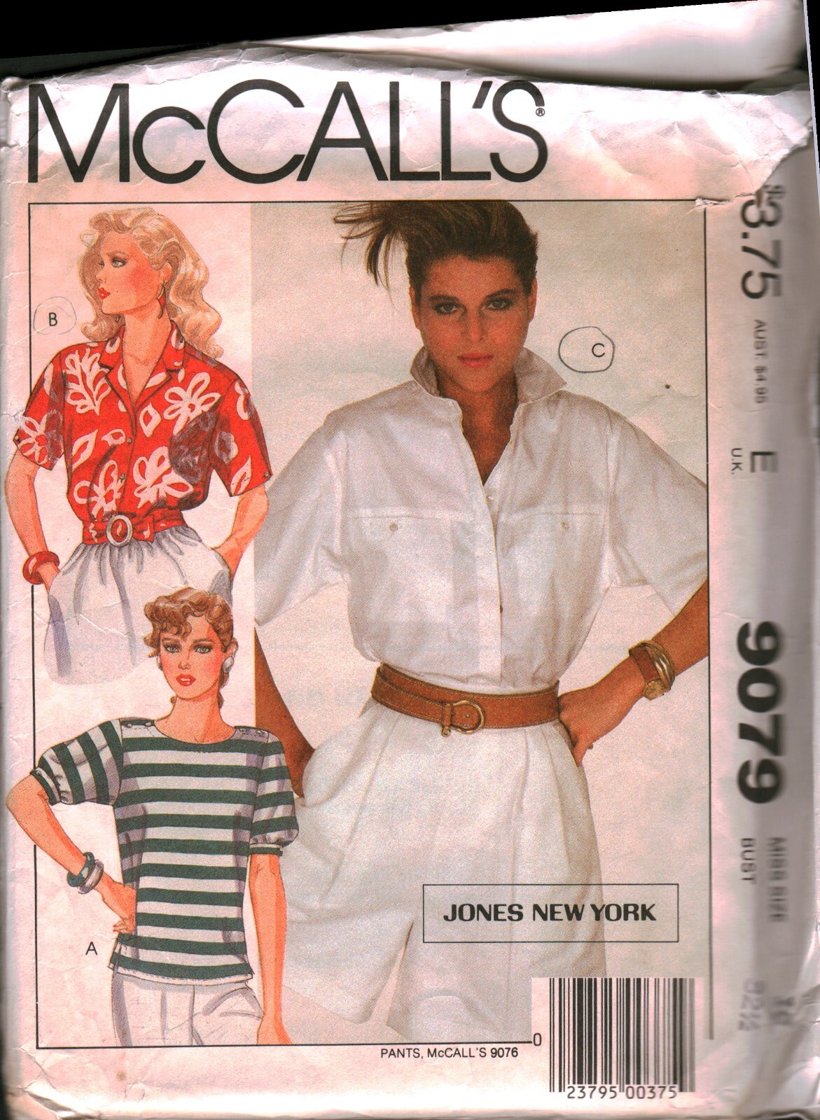 9079 Vintage McCalls Pattern Misses Blouse Shirt Top 10 SEWING 9079 Vintage McCalls Pattern Misses Blouse Shirt Top 10 SEWING