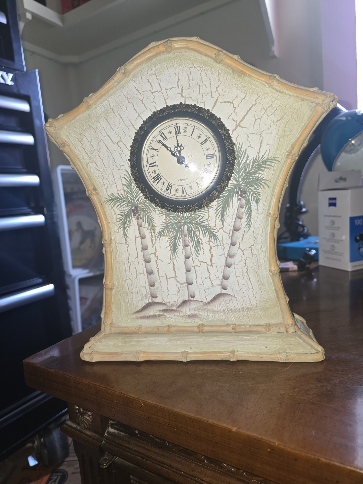 Vtg Wooden Quartz Clock Table Top Or Wall 11 Inch. Tested And Does Work. Vtg Wooden Quartz Clock Table Top Or Wall 11 Inch. Tested And Does Work.