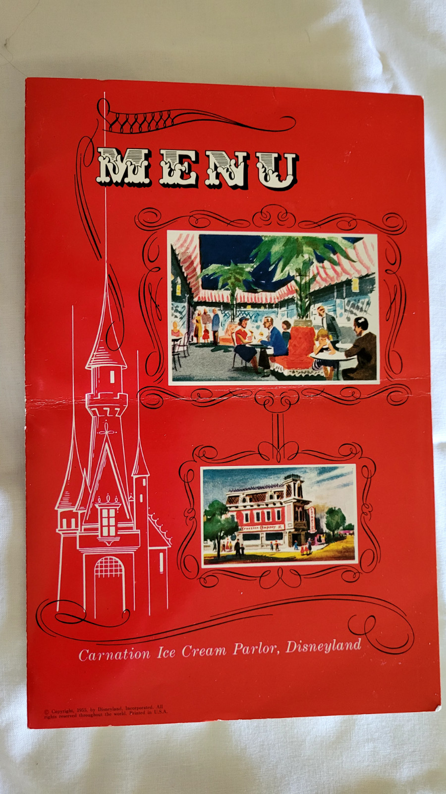 1959 vtg full size Carnation Ice Cream Parlor menu old original Disney 1950\'s 1959 vtg full size Carnation Ice Cream Parlor menu old original Disney 1950\'s