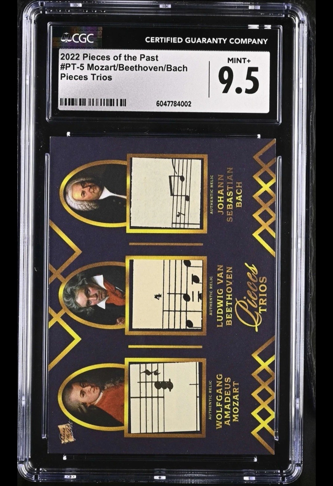 2022 PIECES OF THE PAST TRIOS #PT-5 MOZART-BEETHOVEN-BACH CGC 9.5 MINT PLUS 2022 PIECES OF THE PAST TRIOS #PT-5 MOZART-BEETHOVEN-BACH CGC 9.5 MINT PLUS