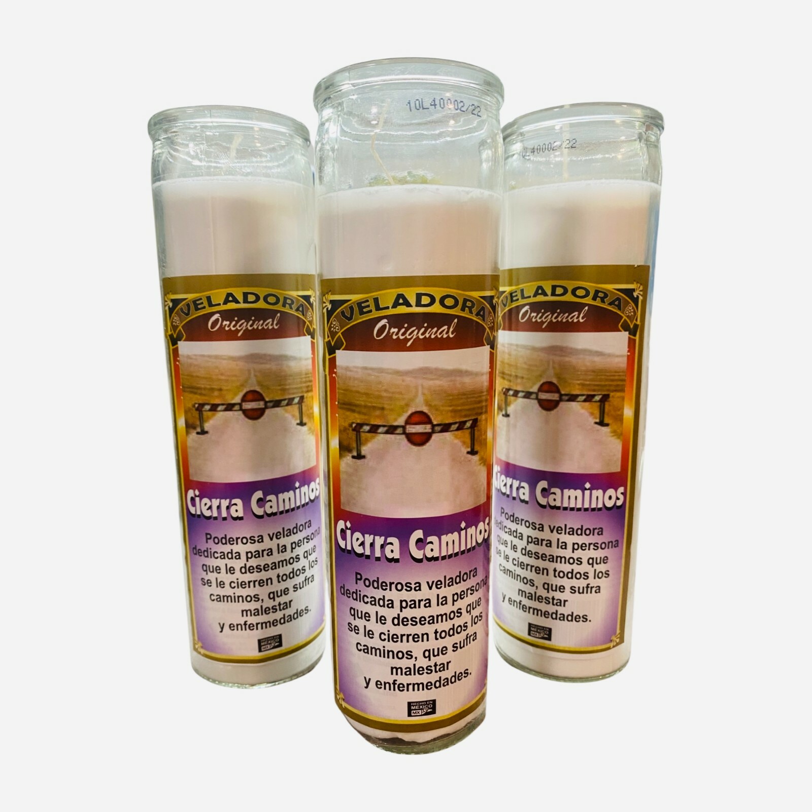 3x set, Cierra Caminos Veladora Preparada Contra Enemigos. Close Roads Candle 3x set, Cierra Caminos Veladora Preparada Contra Enemigos. Close Roads Candle