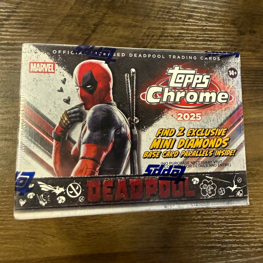 Topps Chrome 2025 Deadpool Marvel Sealed Box 7 Packs 28 Cards Inserts/Parallels Topps Chrome 2025 Deadpool Marvel Sealed Box 7 Packs 28 Cards Inserts/Parallels
