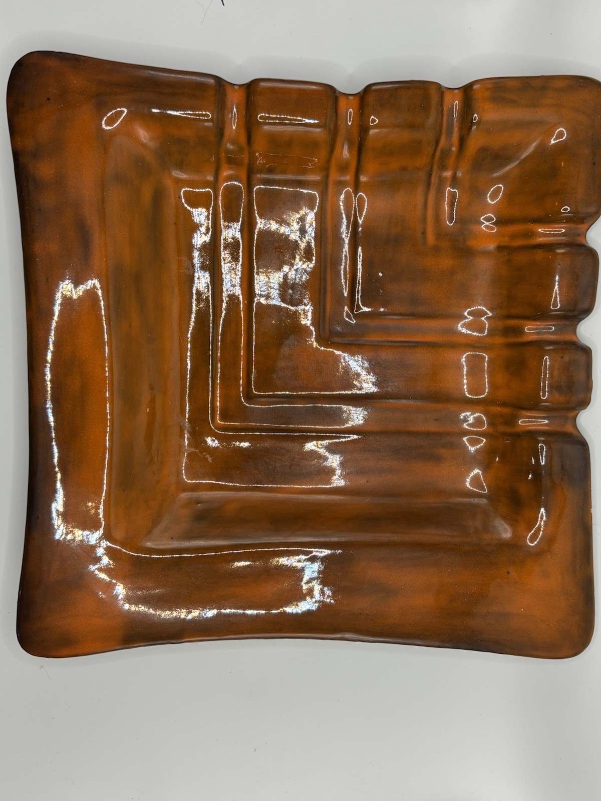 Vintage Mid-Century Modern Anthony Freeman McFarlin Pottery Amber/Brown Glazed Vintage Mid-Century Modern Anthony Freeman McFarlin Pottery Amber/Brown Glazed