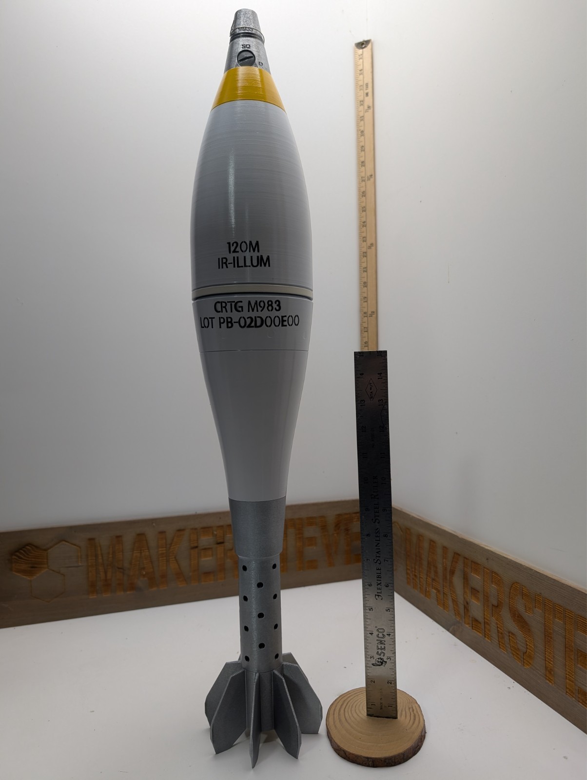 120mm M983 Illumination Mortar M983 ILA - Cosplay Fake - 3D printed - Life size