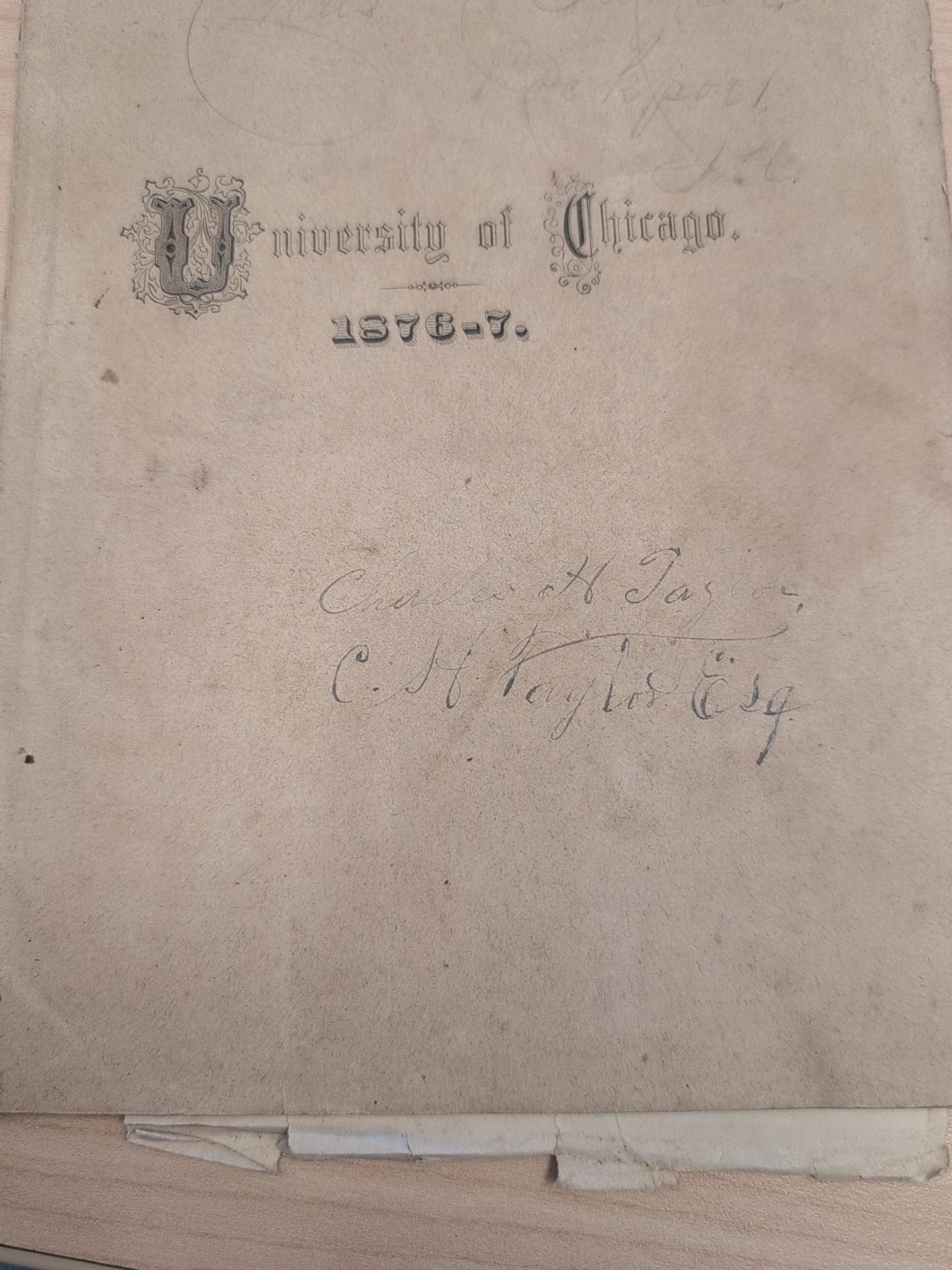 1877 University of Chicago Annual Catalogue Rush Medical College Antique Book