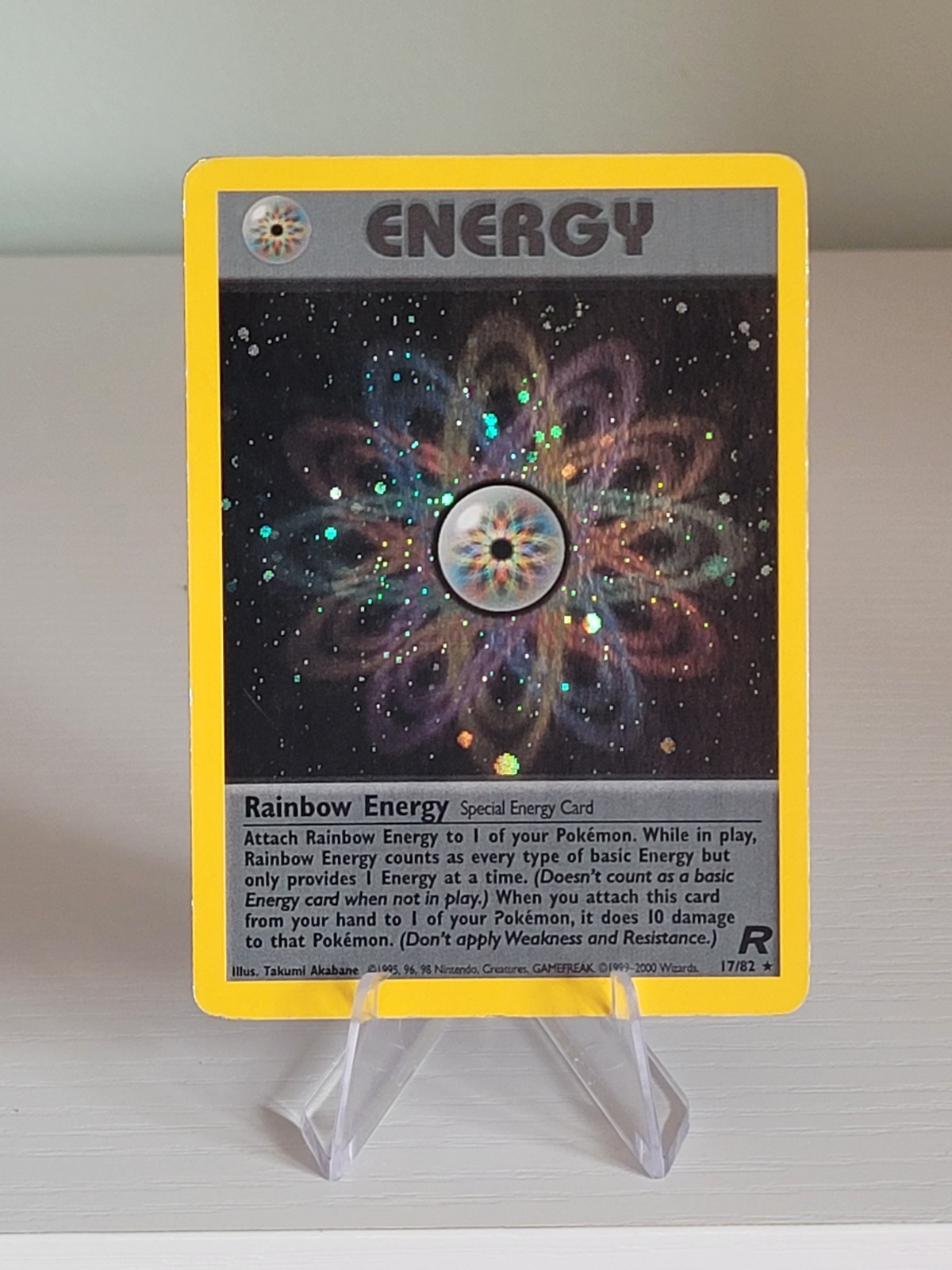 Pokémon TCG, Rainbow Energy Holo, Team Rocket, 17/82 Pokémon TCG, Rainbow Energy Holo, Team Rocket, 17/82