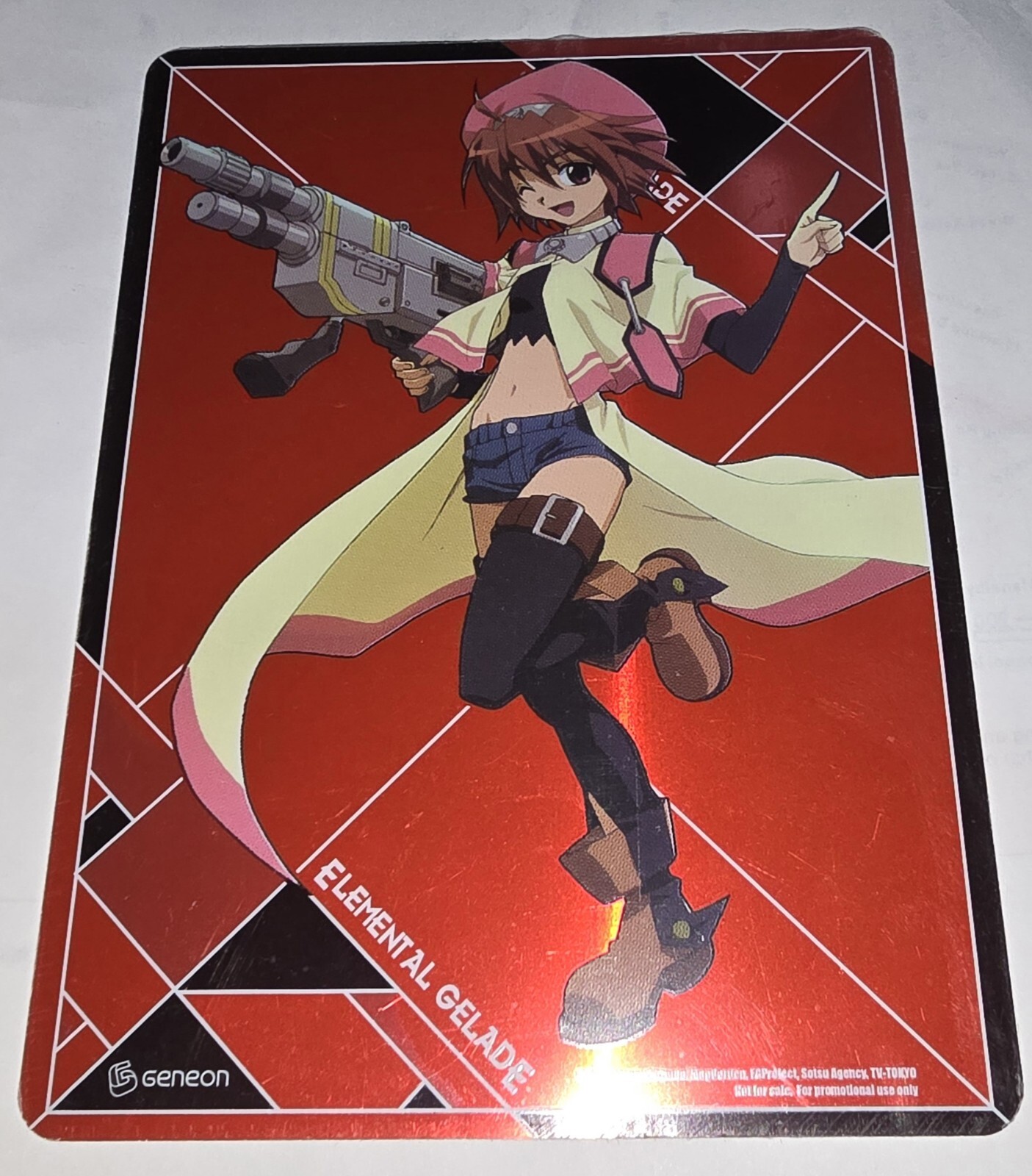 New ELEMENTAL GELADE Metal Plate DVD Promo Sign 5x7 CISQUA Geneon Vtg 2005 anime
