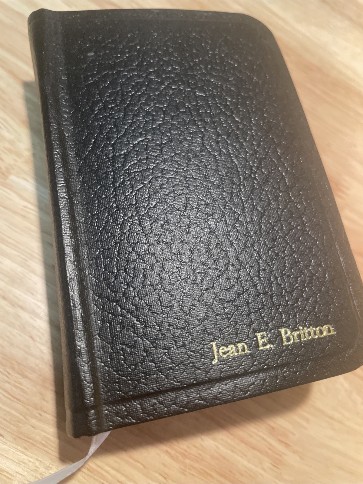 Antique Oxford KJV Miniature Pocket Bible India Paper Black Morocco Leather Name