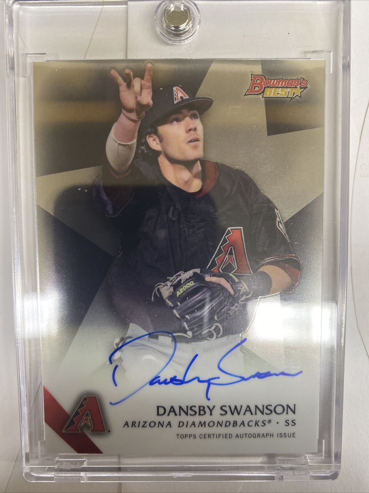 DANSBY SWANSON 2015 Bowman\'s Best ROOKIE AUTO ON CARD #B15-DS   Braves