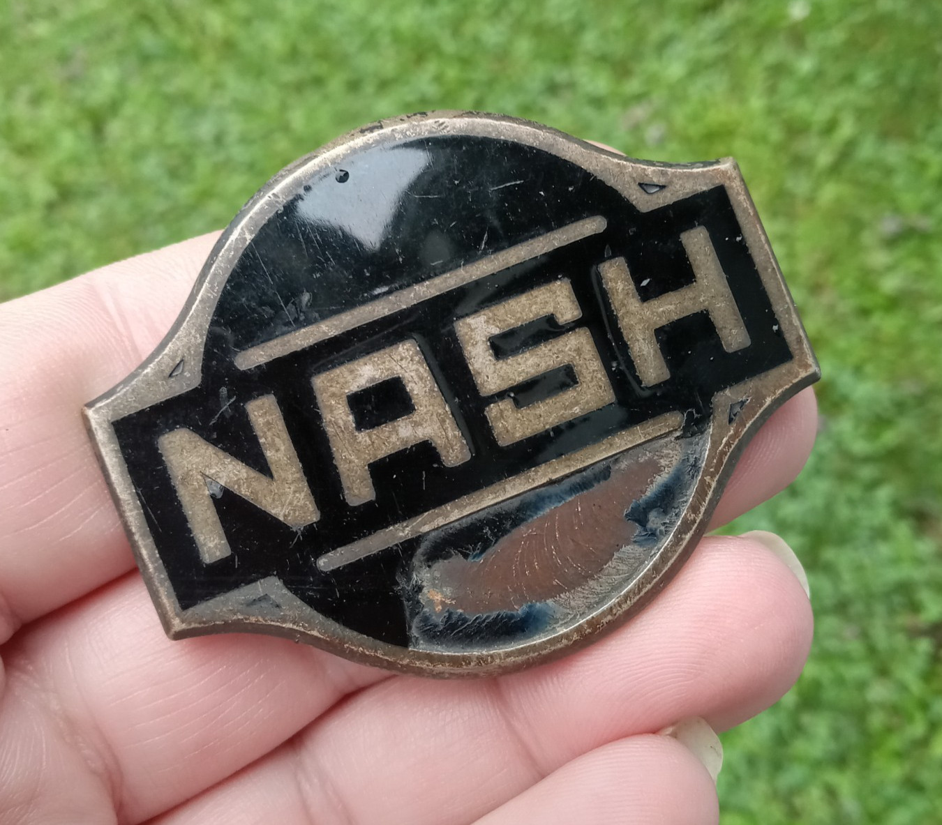 Vintage Original OEM 1926-1928 NASH Motors Radiator Emblem Badge Logo