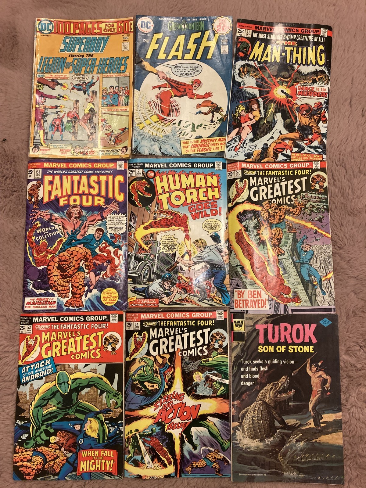 Vintage 1970s comic books: Bronze era lot of 13 Marvel, DC, and Whitman comics