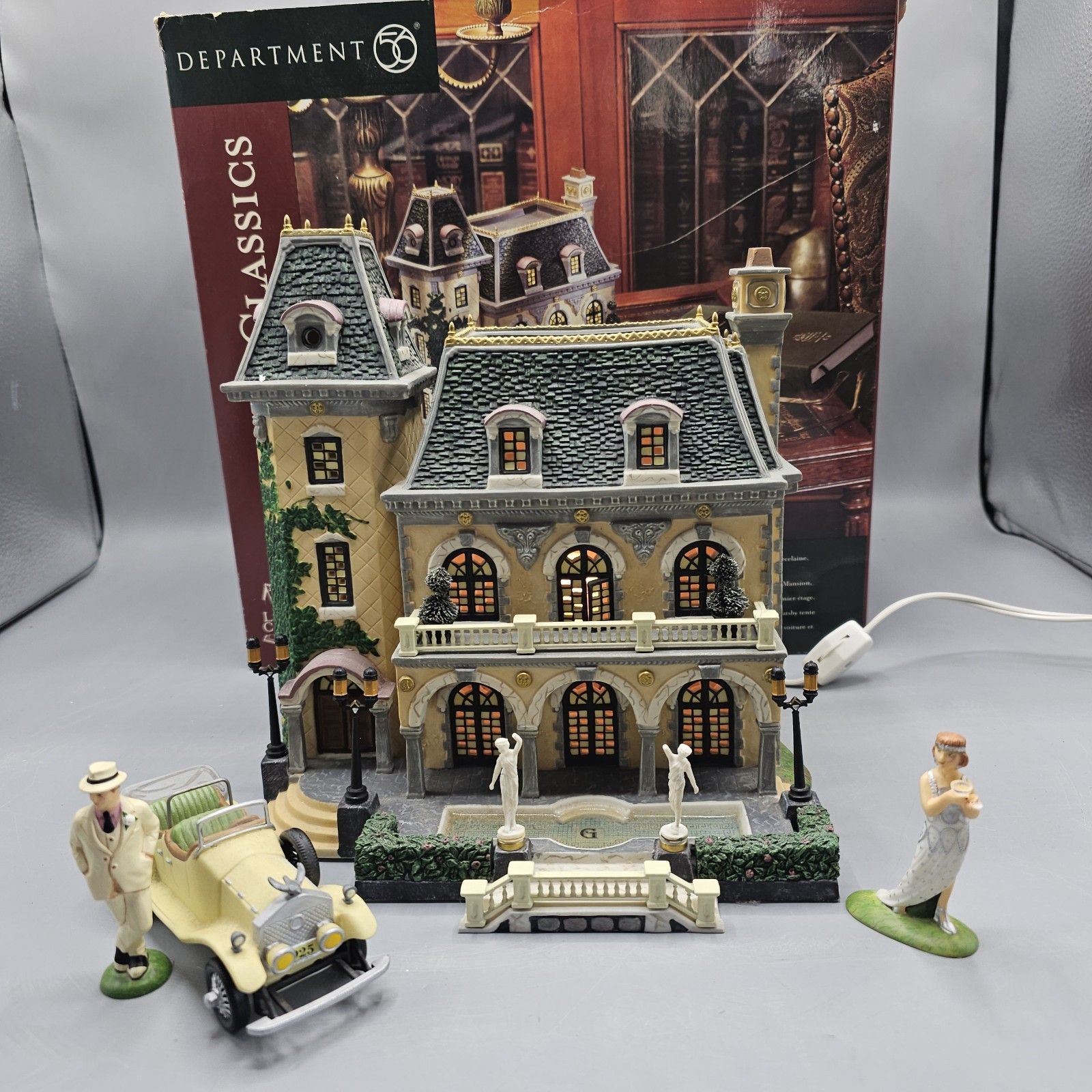 Vintage Dept 56 Great Gatsby West Egg Mansion 58939 Literary Classics 1999 Vintage Dept 56 Great Gatsby West Egg Mansion 58939 Literary Classics 1999