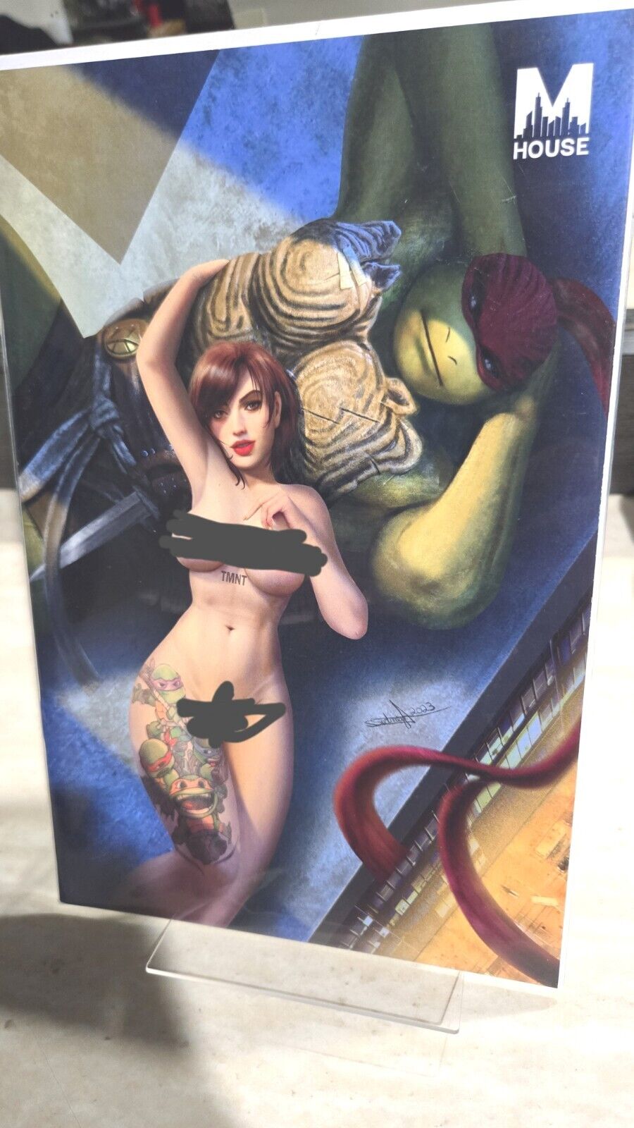 April O’Neil With Tats Rafael Rooftop By Sidney Augusto Variant Covers M House