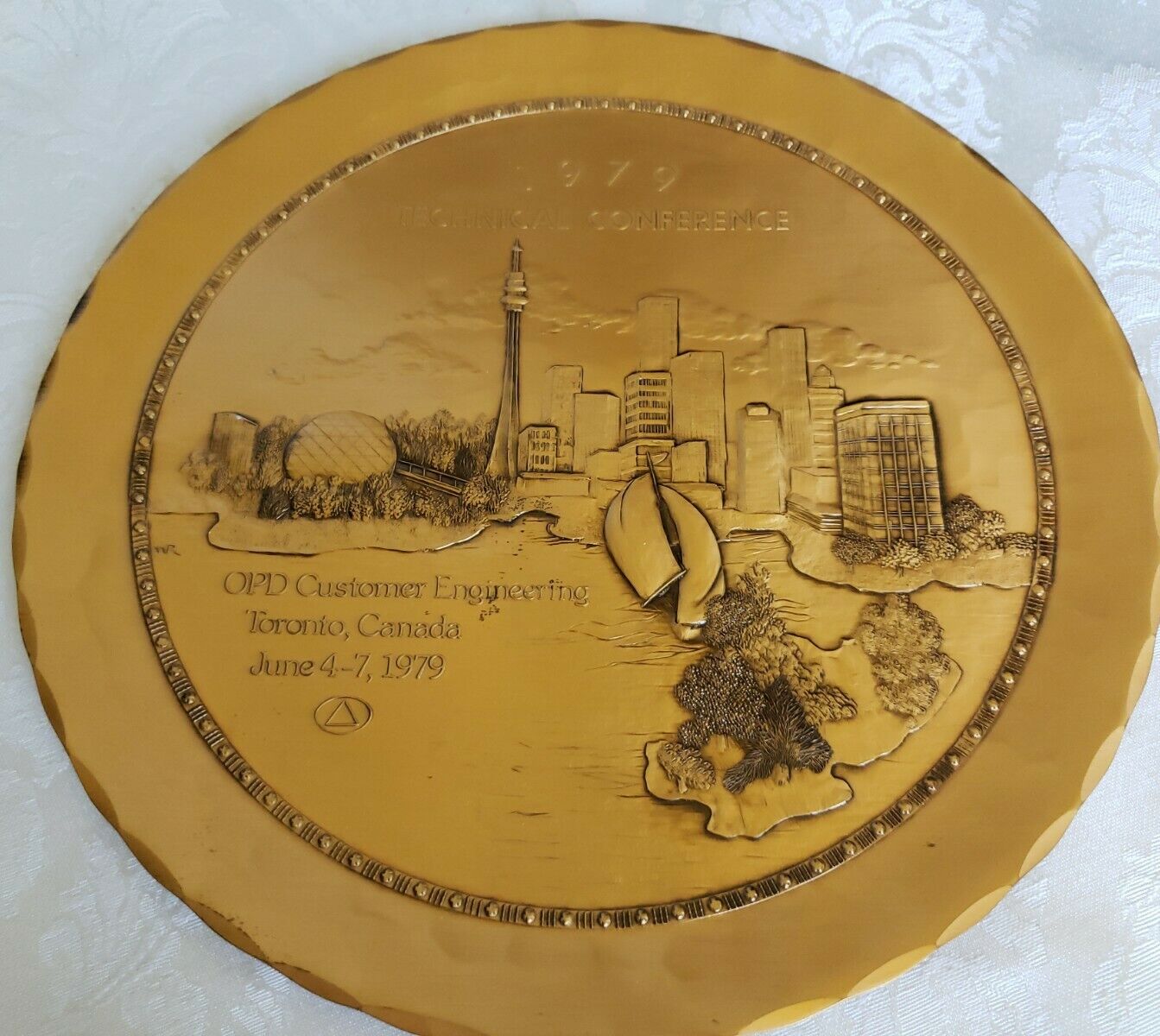 Wendell August Forge George Kelly Ltd Ed. Bronze Plate 1979 Tech Conf. Toronto